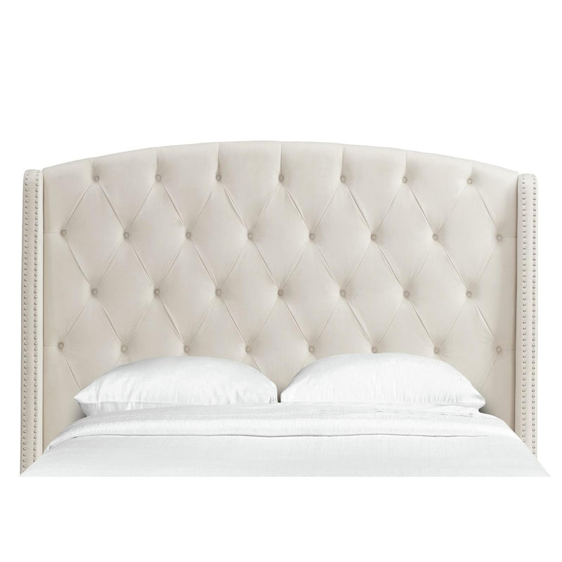  Elements International Foster UFR290QH Queen Headboard - Broadway Cream IMAGE 2