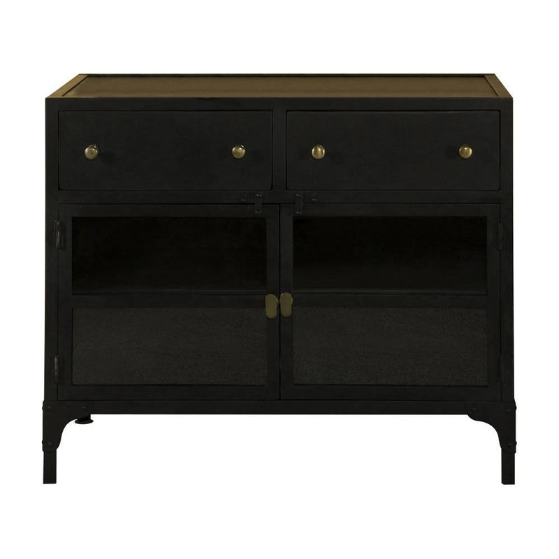 Coaster Furniture Sadler 951761 2-Drawer Metal Accent Storage Cabinet - Matte Black IMAGE 3