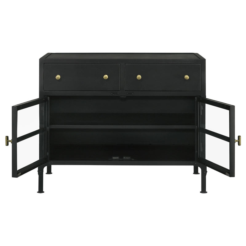Coaster Furniture Sadler 951761 2-Drawer Metal Accent Storage Cabinet - Matte Black IMAGE 6