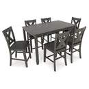  Signature Design by Ashley Caitbrook D388-423 Rectangular Dining Room Counter Table Set IMAGE 2