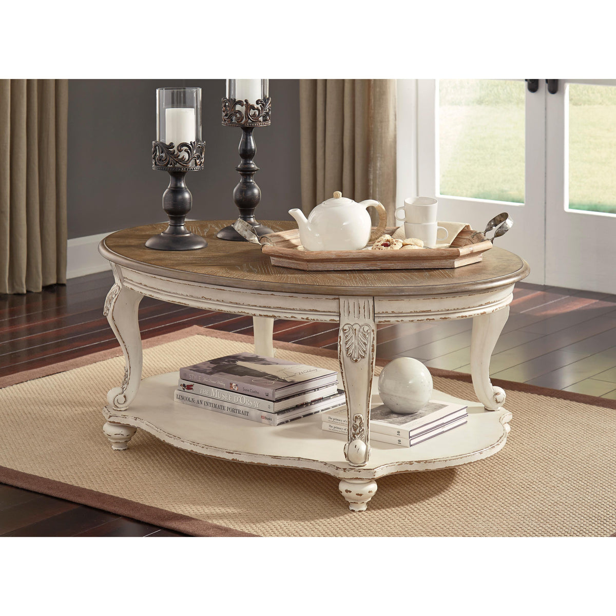 Signature Design by Ashley Realyn T743T2 Coffee Table and 2 End Tables