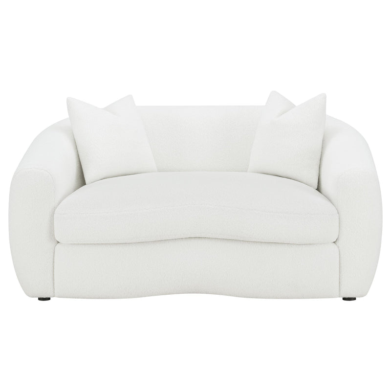 Coaster Furniture Isabella 509872 Faux Sheepskin Upholstered Loveseat - Natural IMAGE 2