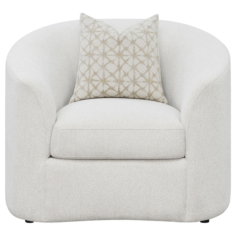 Coaster Furniture Rainn 509173 Boucle Upholstered Sloped Arm Accent Chair - Latte IMAGE 2