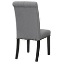 Coaster Furniture Alana 115162 Fabric Upholstered Dining Side Chair - Grey IMAGE 6