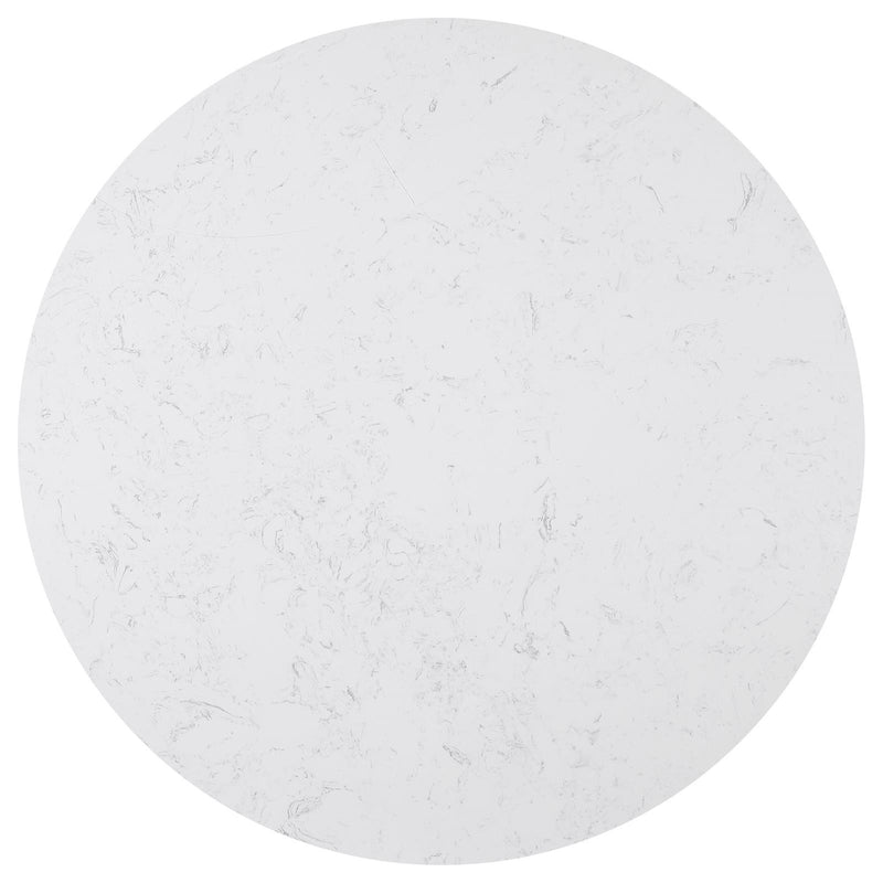 Coaster Furniture Sherry 115490 Round Dining Table - Rustic Espresso/White IMAGE 2