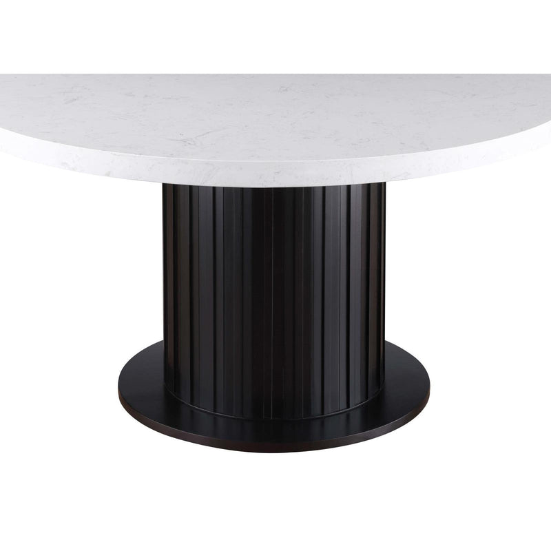 Coaster Furniture Sherry 115490 Round Dining Table - Rustic Espresso/White IMAGE 4