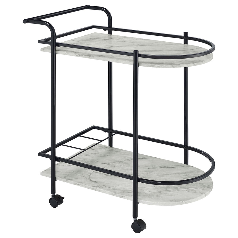 Coaster Furniture Desiree 181376 Rack Bar Cart with Casters - Black IMAGE 1