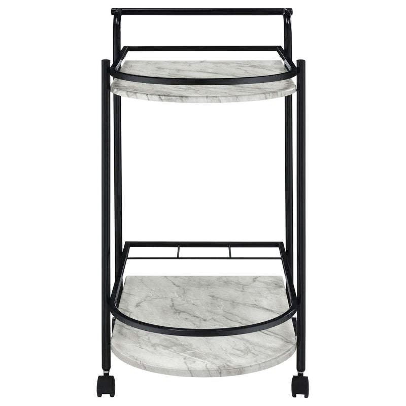 Coaster Furniture Desiree 181376 Rack Bar Cart with Casters - Black IMAGE 2