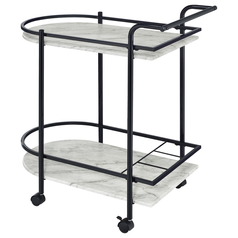 Coaster Furniture Desiree 181376 Rack Bar Cart with Casters - Black IMAGE 5