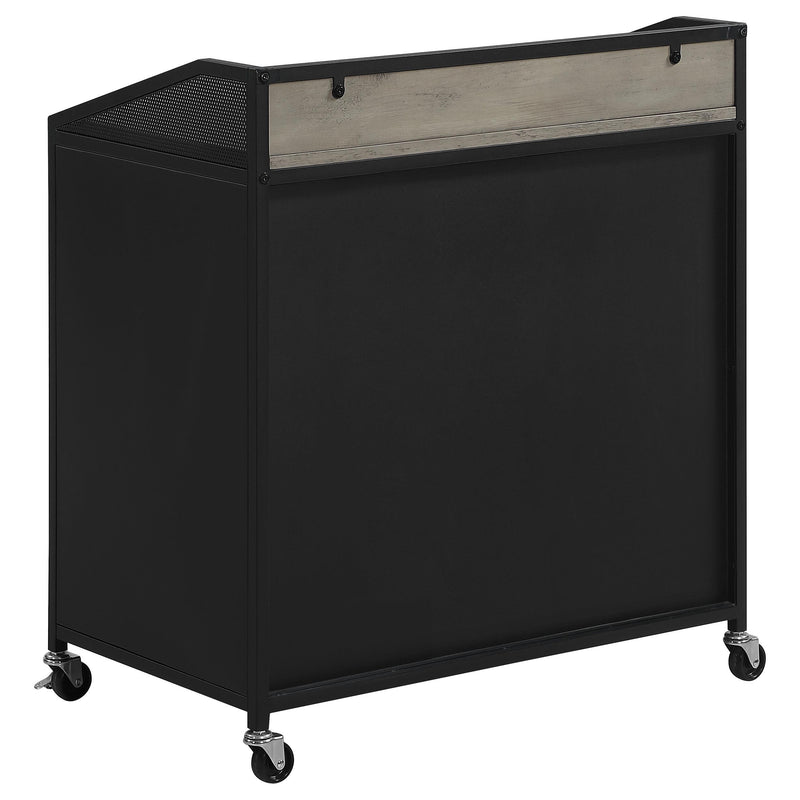 Coaster Furniture Arlette 183476 2-door Mobile Home Bar Wine Cabinet - Sandy Black IMAGE 7