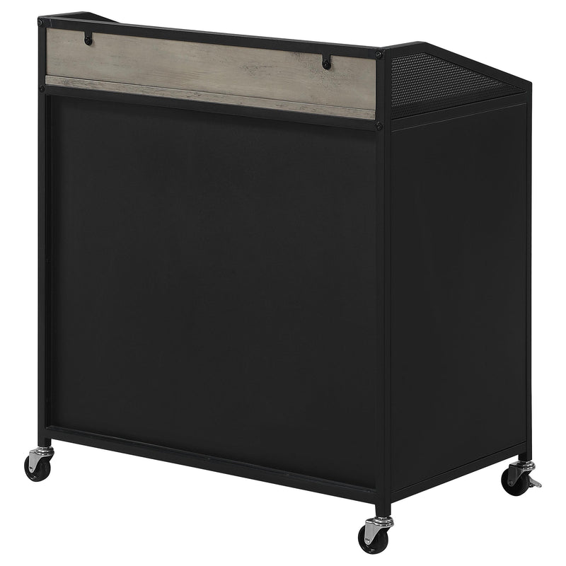 Coaster Furniture Arlette 183476 2-door Mobile Home Bar Wine Cabinet - Sandy Black IMAGE 8