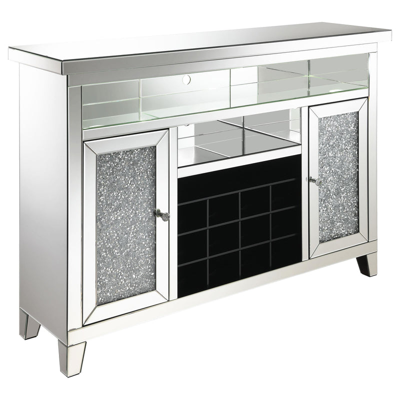 Coaster Furniture Melinda 183627 2-Door Wine Cabinet With Lighting Mirror IMAGE 2