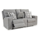  Signature Design by Ashley Biscoe 9050318 Power Reclining Loveseat with Console and Adjustable Headrest IMAGE 2