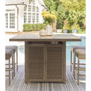  Signature Design by Ashley Walton Bridge P749-665 Square Bar Table with Fire Pit IMAGE 6