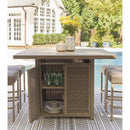  Signature Design by Ashley Walton Bridge P749-665 Square Bar Table with Fire Pit IMAGE 7