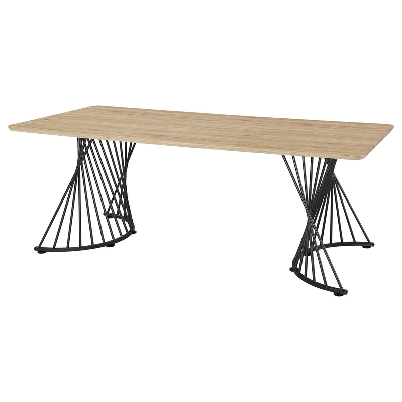 Coaster Furniture Altus 193531 80-inch Composite Wood Dining Table - Natural Oak IMAGE 3