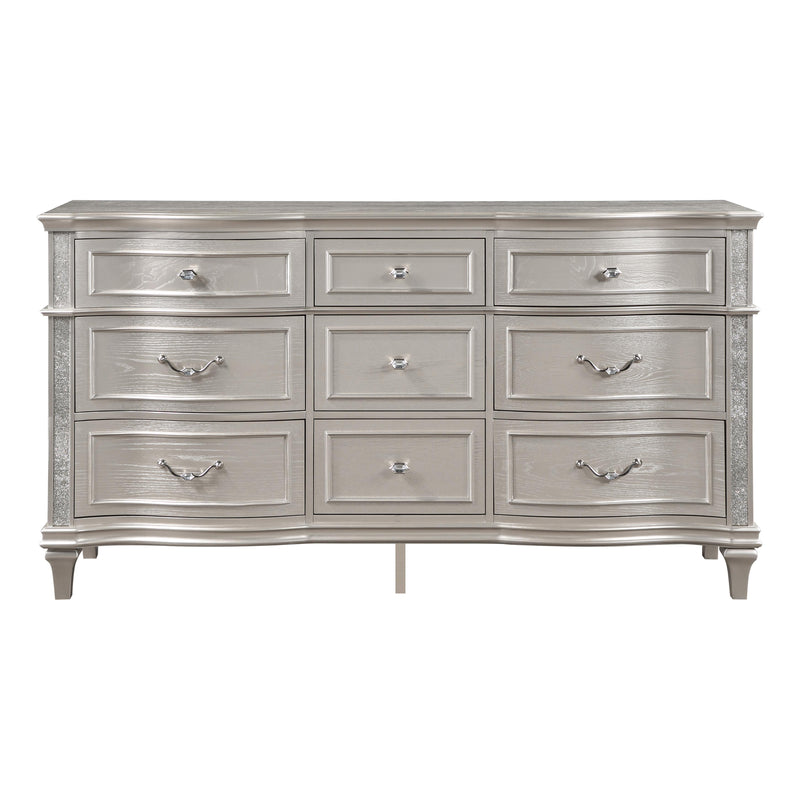 Coaster Furniture Evangeline 223393 9-Drawer Dresser - Silver Oak IMAGE 3