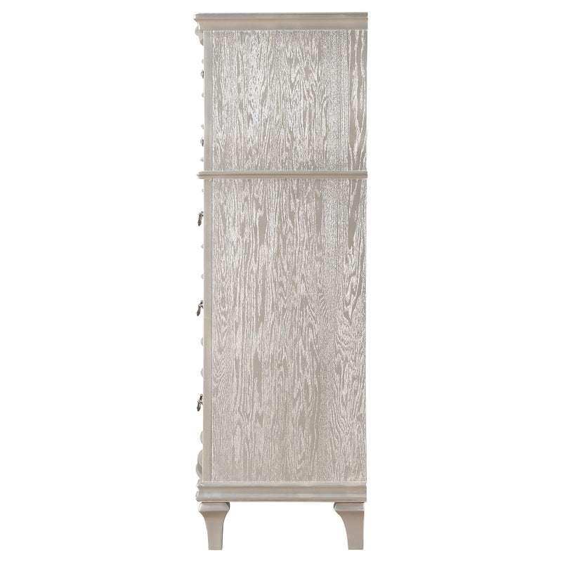 Coaster Furniture Evangeline 223395 6-Drawer Chest - Silver Oak IMAGE 4