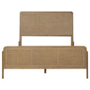 Coaster Furniture Arinia 224300KE Upholstered Eastern King Panel Bed - Sand Wash/Natural Cane IMAGE 3