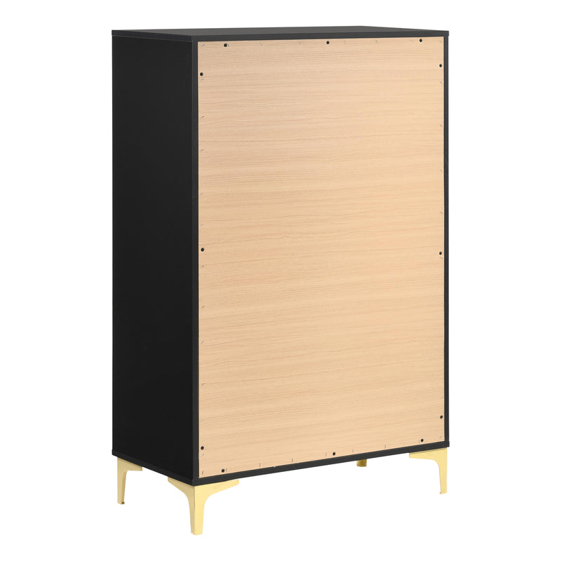 Coaster Furniture Kendall 224455 5-Drawer Bedroom Chest - Black IMAGE 6