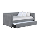  Coaster Furniture Brodie 300554 Upholstered Twin Daybed with Trundle - Grey IMAGE 1