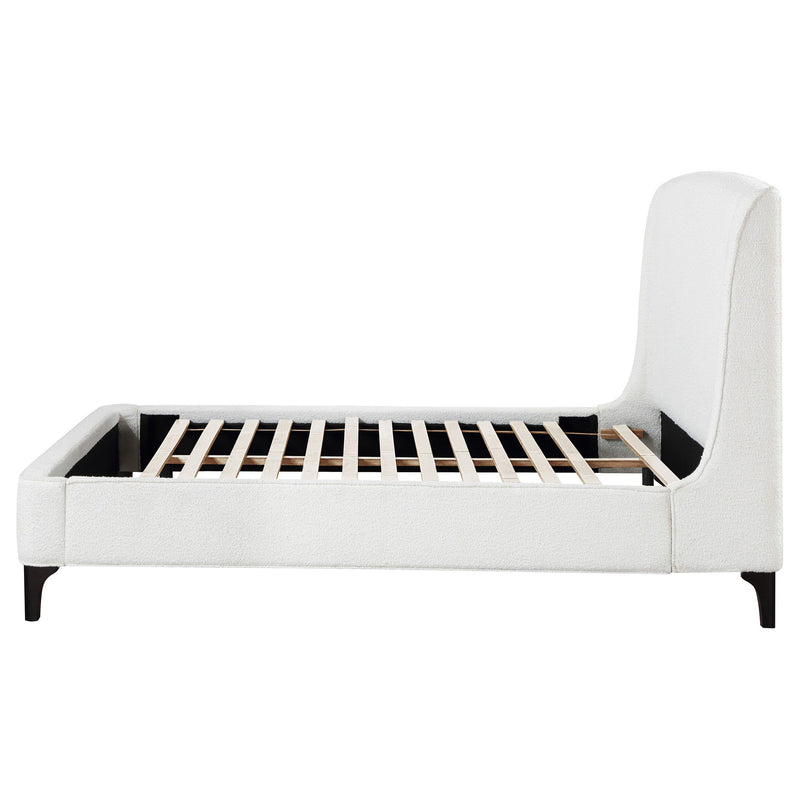 Coaster Furniture Mosby 306020Q Upholstered Queen Wingback Bed - Snow IMAGE 5