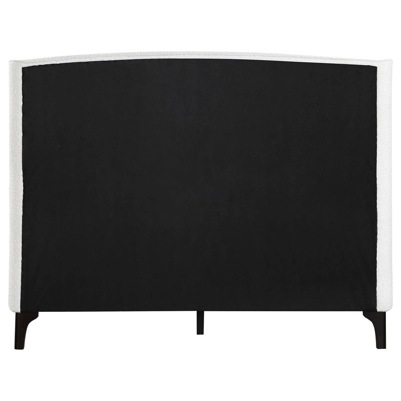 Coaster Furniture Mosby 306020Q Upholstered Queen Wingback Bed - Snow IMAGE 7