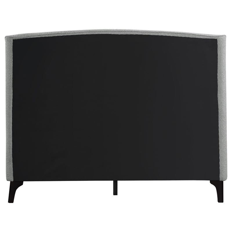 Coaster Furniture Mosby 306021Q Upholstered Queen Wingback Bed - Grey IMAGE 7