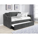  Coaster Furniture Kingston 315962 Upholstered Twin Daybed with Trundle - Charcoal IMAGE 2