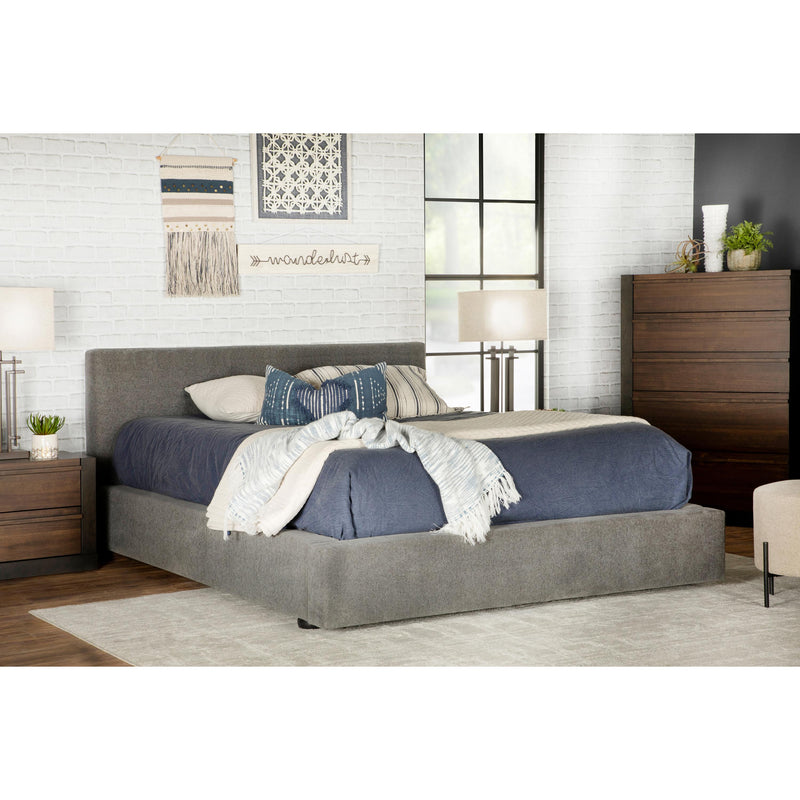 Coaster Furniture Gregory 316020KE Upholstered Platform Bed - Graphite IMAGE 2