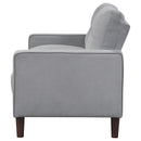  Coaster Furniture Bowen 506782 Upholstered Track Arm Tufted Loveseat - Grey IMAGE 4