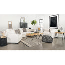  Coaster Furniture Ashlyn 509891 Upholstered Sloped Arm Sofa - White IMAGE 2