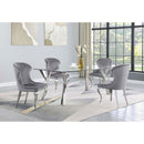  Coaster Furniture Alaia 190711 Rectangular 79-inch Glass Top Dining Table - Chrome IMAGE 6