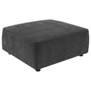  Coaster Furniture Sunny 552083 Square Upholstered Ottoman - Dark Charcoal IMAGE 1