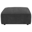  Coaster Furniture Sunny 552083 Square Upholstered Ottoman - Dark Charcoal IMAGE 2