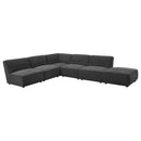  Coaster Furniture Sunny 552083 Square Upholstered Ottoman - Dark Charcoal IMAGE 5