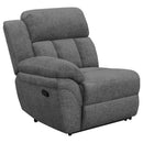  Coaster Furniture Bahrain 609541 Upholstered Motion Sofa - Charcoal IMAGE 3