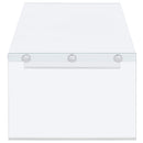 Coaster Furniture Opal 704148 Rectangular Glass Frame Coffee Table - White High Gloss IMAGE 10