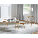  Coaster Furniture Kaelyn 723917 Round Mirror - Top End Side Table - Gold IMAGE 2