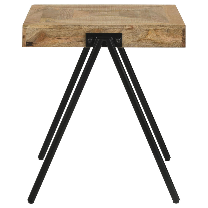 Coaster Furniture Avery 724317 Square Solid Mango Wood Side End Table - Natural IMAGE 4