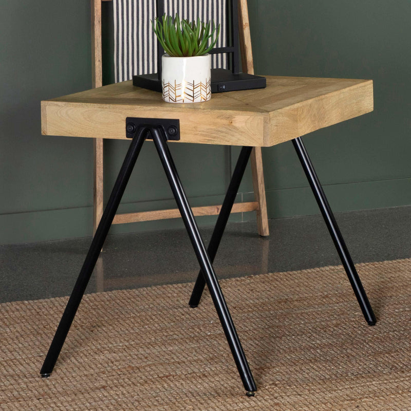 Coaster Furniture Avery 724317 Square Solid Mango Wood Side End Table - Natural IMAGE 5