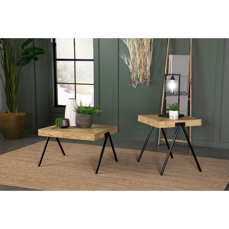 Coaster Furniture Avery 724317 Square Solid Mango Wood Side End Table - Natural IMAGE 6