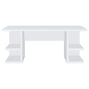 Coaster Furniture Alice 801455 Writing Desk White With Open Shelves - White IMAGE 2