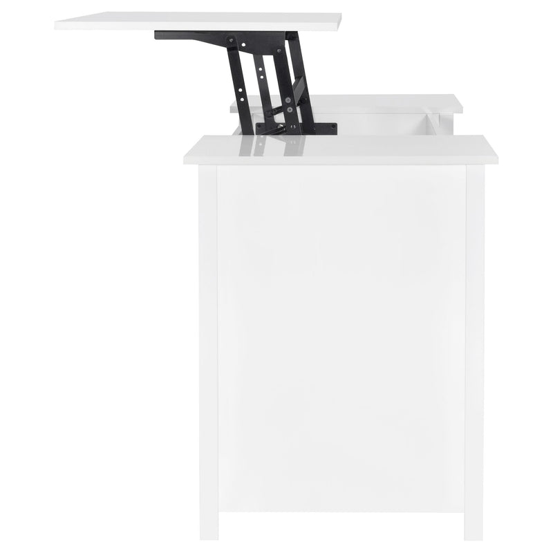 Coaster Furniture Dylan 801573 4-Drawer Lift Top Office Desk - White IMAGE 5