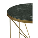  Coaster Furniture Eliska 936061 Round Green Marble Top Accent Side Table - Antique Gold IMAGE 4