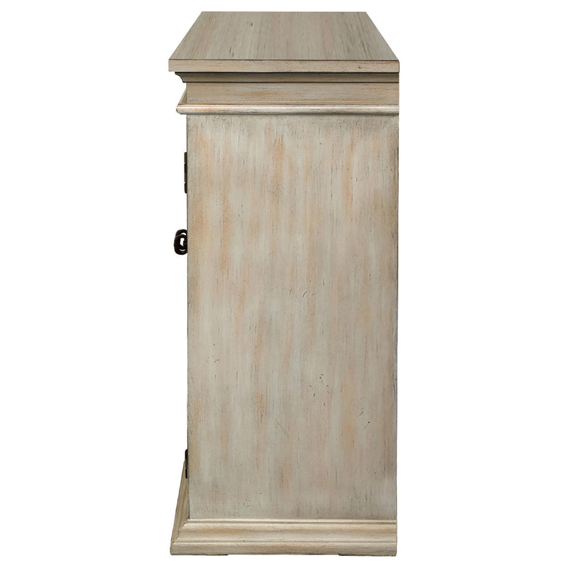 Coaster Furniture Kiara 950858 4-door Wood Lattice Storage Accent Cabinet - Light Honey IMAGE 4