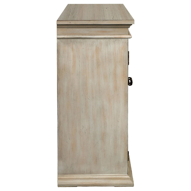 Coaster Furniture Kiara 950858 4-door Wood Lattice Storage Accent Cabinet - Light Honey IMAGE 6