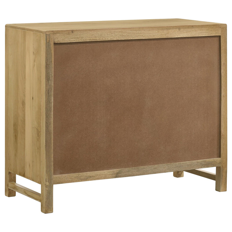 Coaster Furniture Zamora 953555 2-door Wood Accent Cabinet with Woven Cane - Natural IMAGE 7