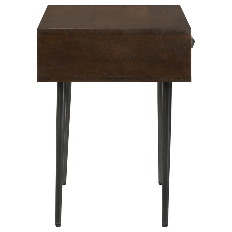 Coaster Furniture Ezra 959539 1-Drawer Rectangular Accent Side Table - Coffee Brown IMAGE 8