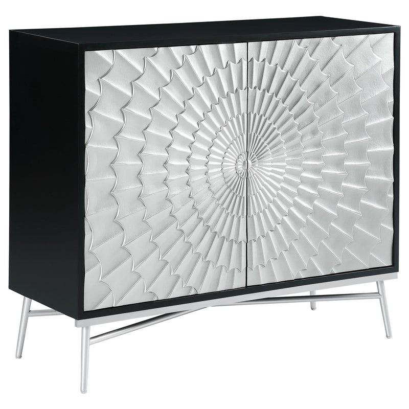 Coaster Furniture Josie 959584 Rectangular 2-Door Accent Cabinet - Black/Silver IMAGE 1